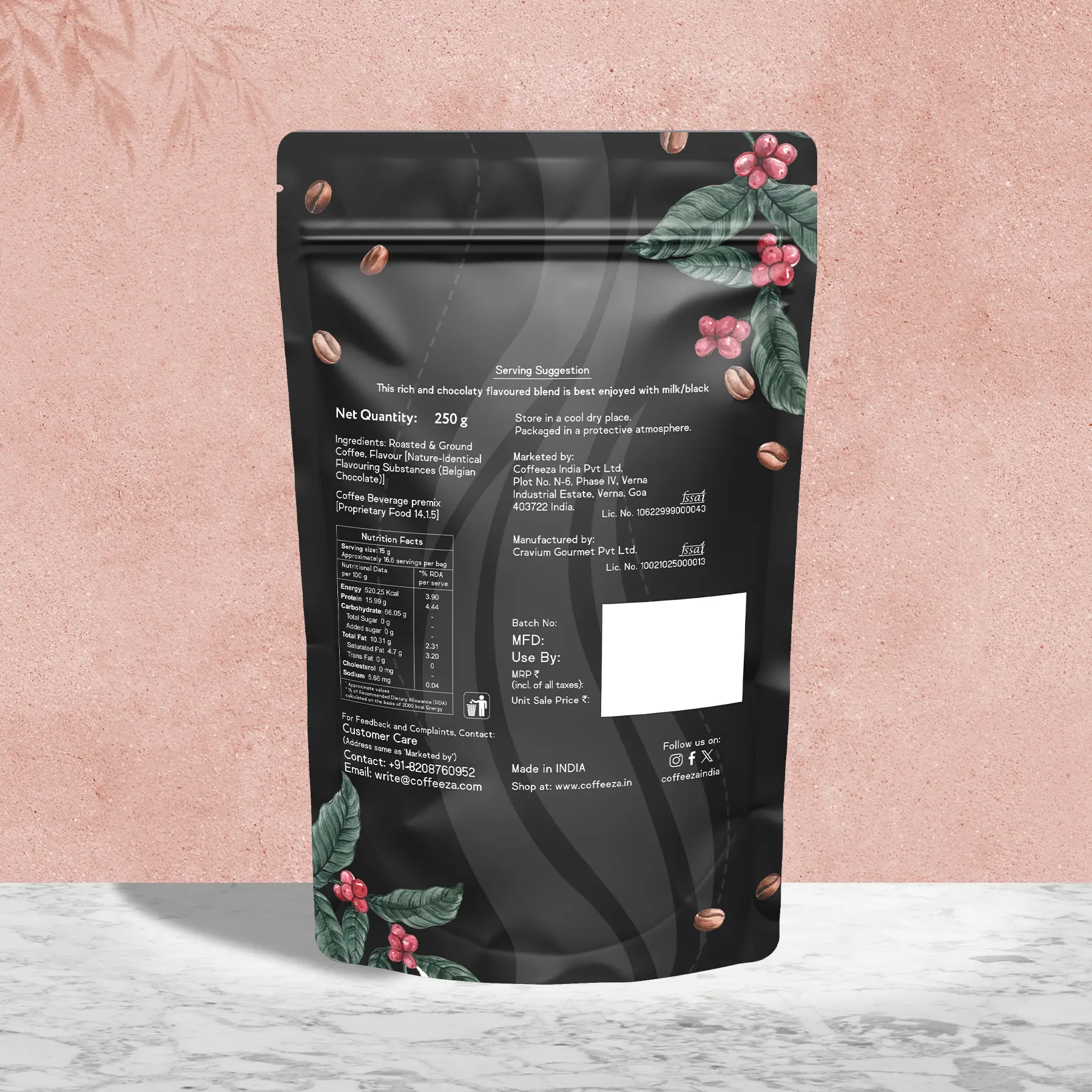 Belgian Chocolate 100% Arabica Flavoured Ground Coffee - Image 3