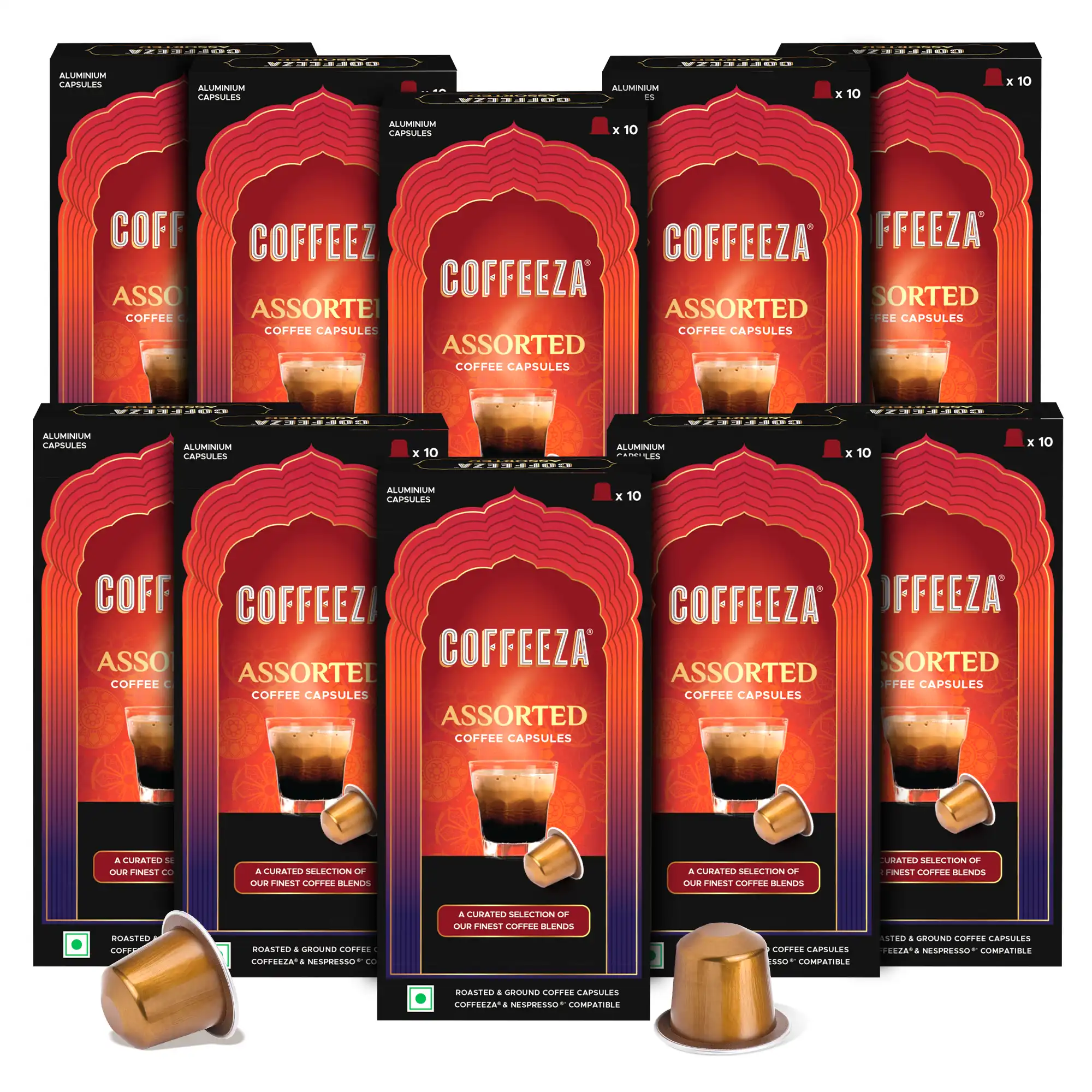 Coffeeza Assorted Box of 10 Coffee Capsules – Classico, Intenso, Cremoso, Forte, and Mysore Nuggets - Image 11