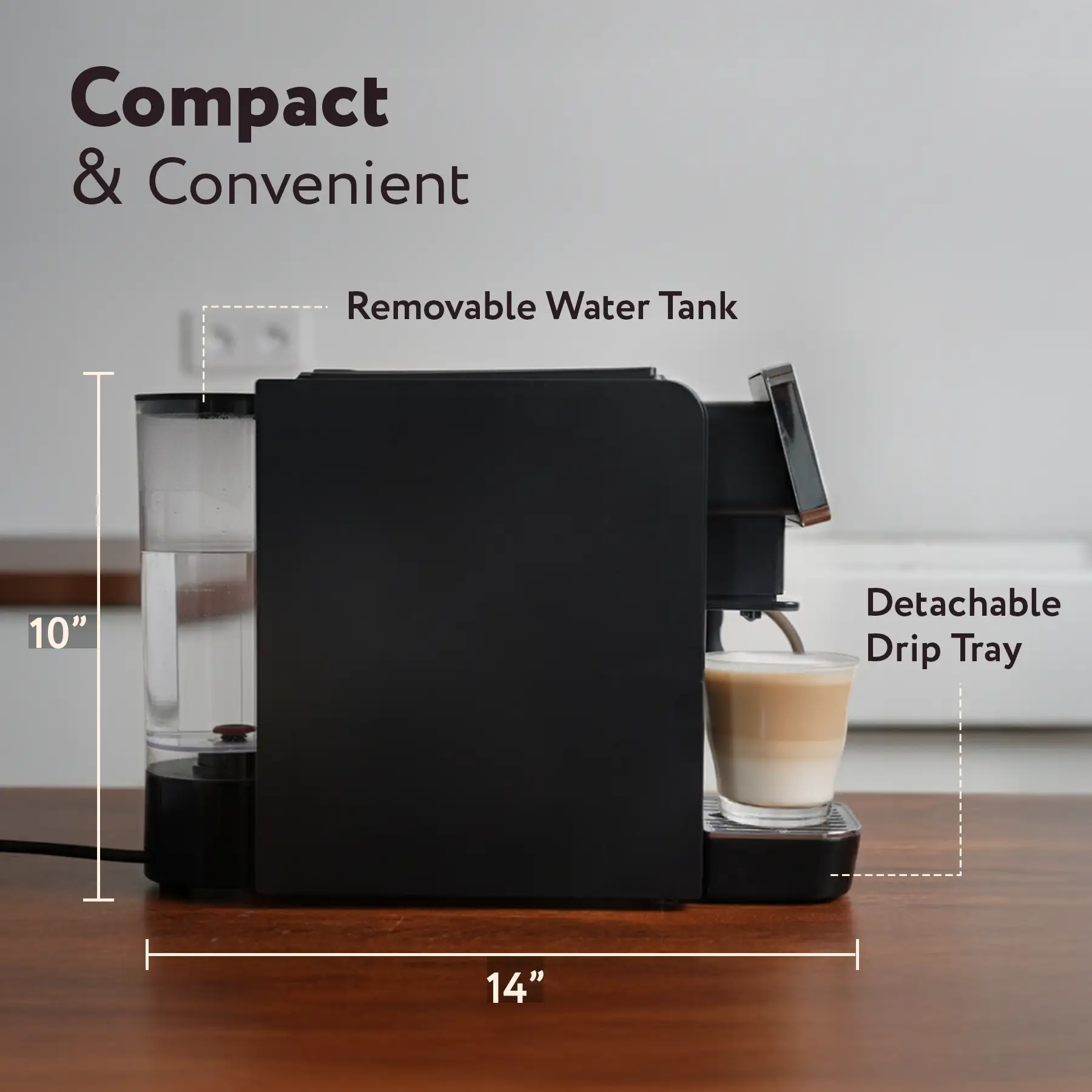 Coffeeza Lattisso Pro One Touch Cappuccino Latte Espresso Machine with Touchscreen, 19 Bar, with Milk Frothing, Auto Cleaning  + 10 FREE Coffee Capsules + 1 Year Membership Benefits - Image 6