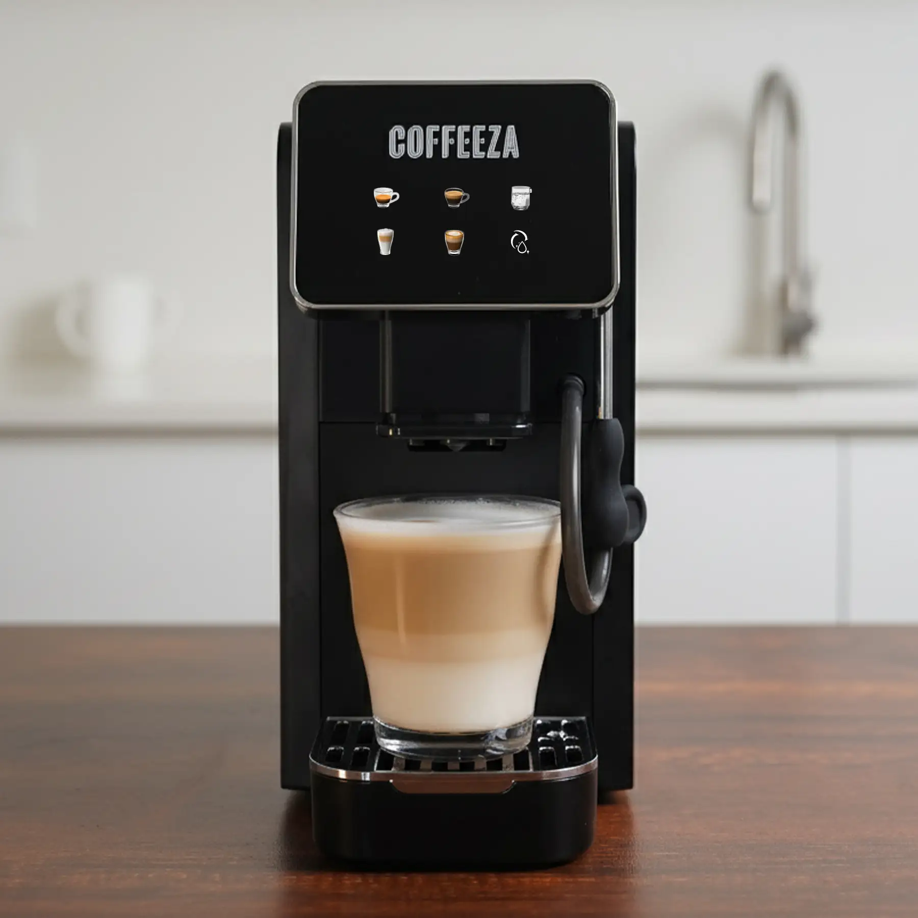 Coffeeza Lattisso Pro One Touch Cappuccino Latte Espresso Machine with Touchscreen, 19 Bar, with Milk Frothing, Auto Cleaning  + 10 FREE Coffee Capsules + 1 Year Membership Benefits - Image 7