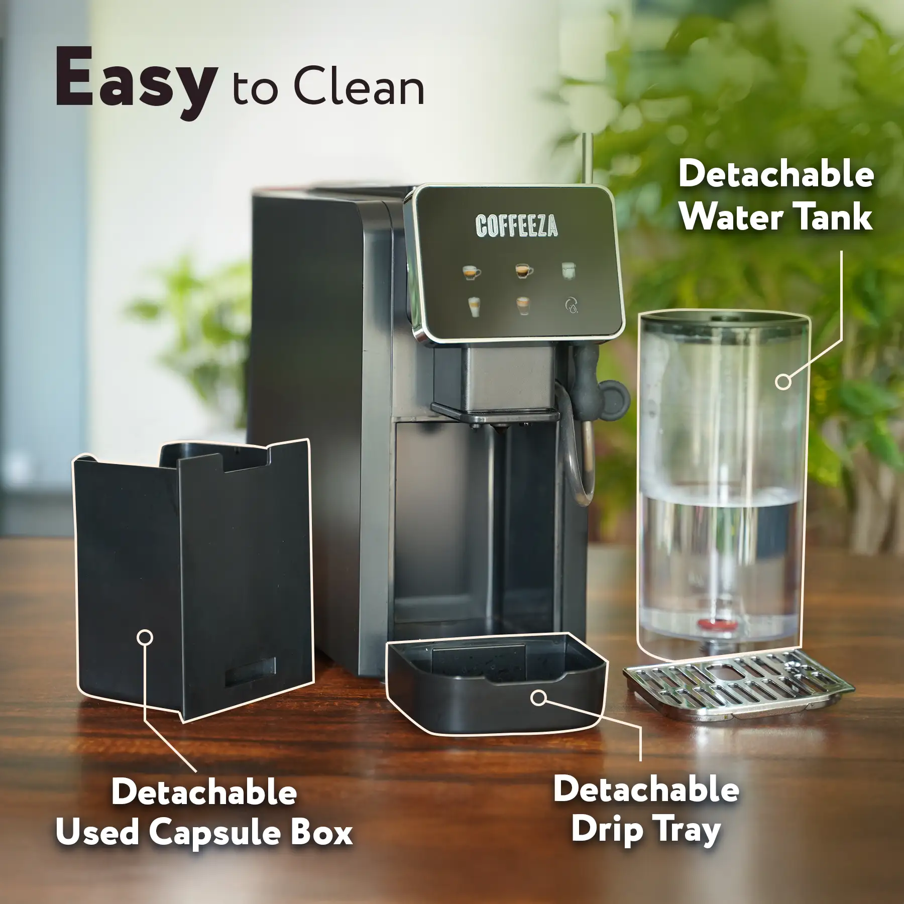 Coffeeza Lattisso Pro One Touch Cappuccino Latte Espresso Machine with Touchscreen, 19 Bar, with Milk Frothing, Auto Cleaning  + 10 FREE Coffee Capsules + 1 Year Membership Benefits - Image 8