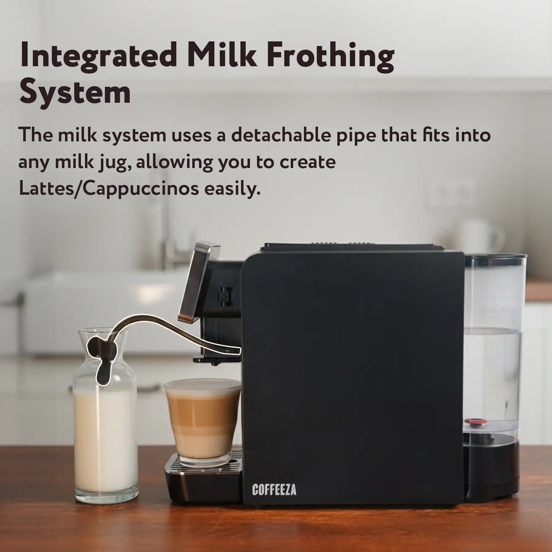 Coffeeza Lattisso Pro One Touch Cappuccino Latte Espresso Machine with Touchscreen, 19 Bar, with Milk Frothing, Auto Cleaning  + 10 FREE Coffee Capsules + 1 Year Membership Benefits - Image 9