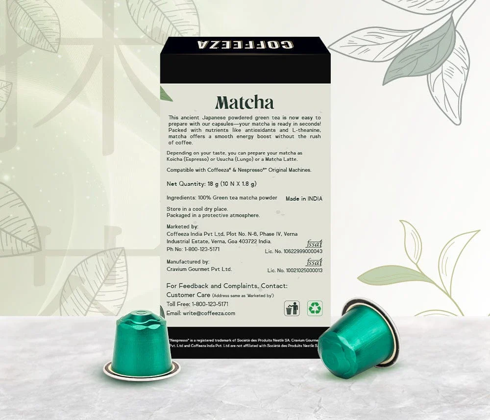Matcha Green Tea Capsules, 100% Pure Japanese Matcha, Aluminium Capsules - Image 3
