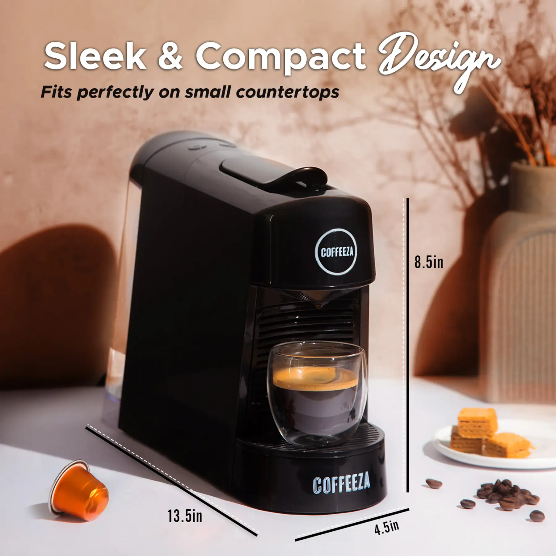 Finero Next Coffee Machine + Capsule Storage Drawer - Sliding Tray  + 10 FREE Coffee Pods + 1 Year Membership Benefits - Image 5