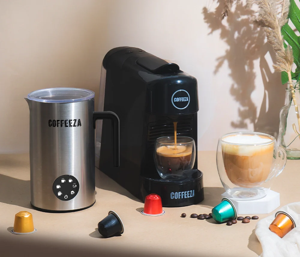 Finero Next Coffee Machine + Frothimo Pro Milk Frother & Heater + 10 FREE Coffee Pods + 1 Year Membership Benefits - Image 3