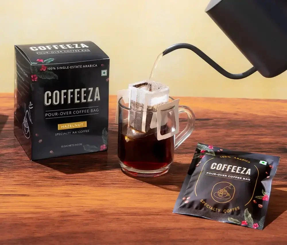 Hazelnut Flavoured - 100% AA Arabica Pour-Over Coffee Bags - Image 4