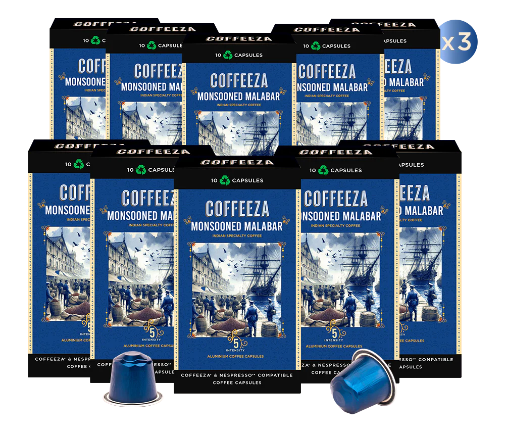 Monsooned Malabar 100% AA Arabica Aluminium Coffee Capsules - Image 11
