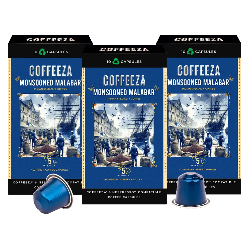 Monsooned Malabar 100% AA Arabica Aluminium Coffee Capsules - Image 7