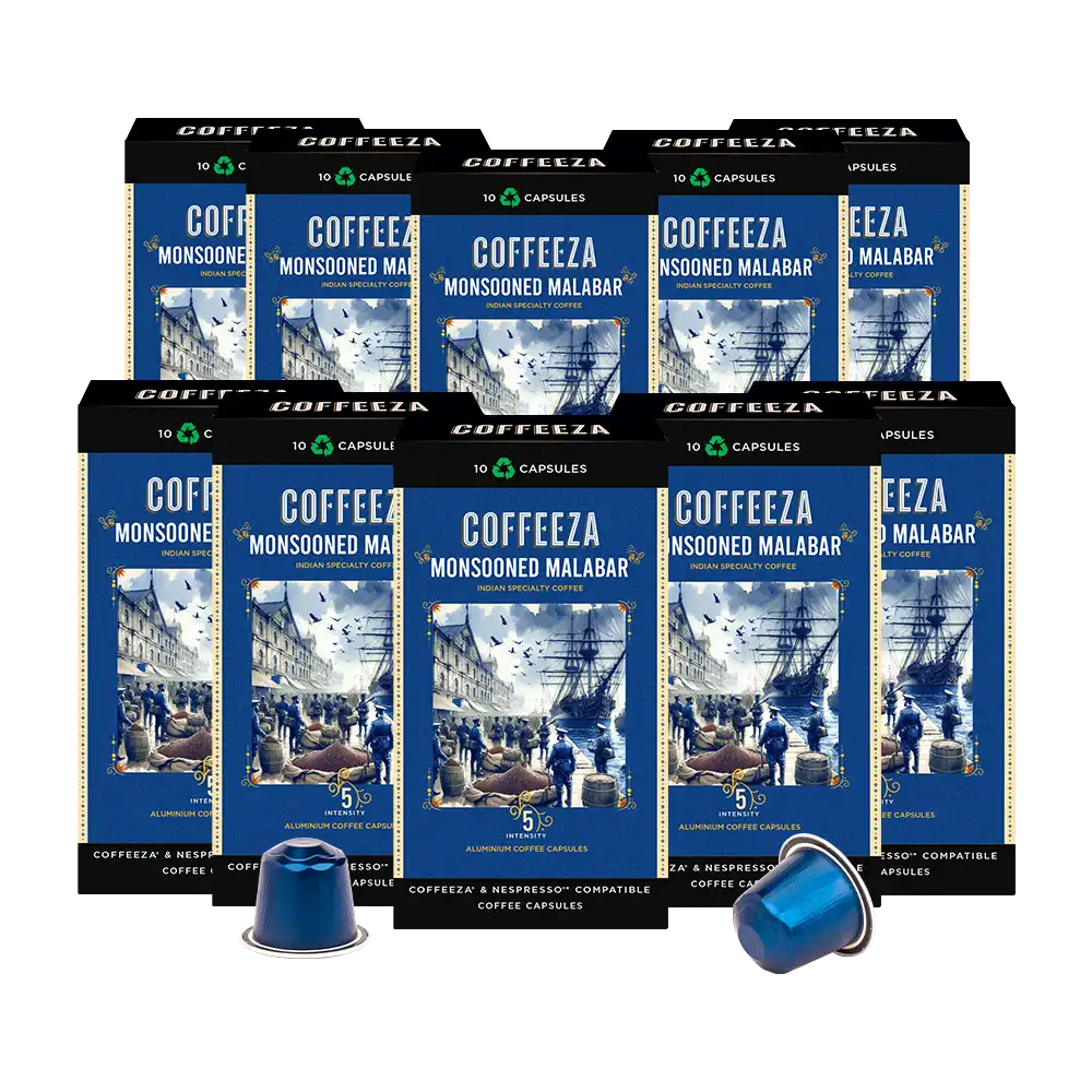 Monsooned Malabar 100% AA Arabica Aluminium Coffee Capsules - Image 9
