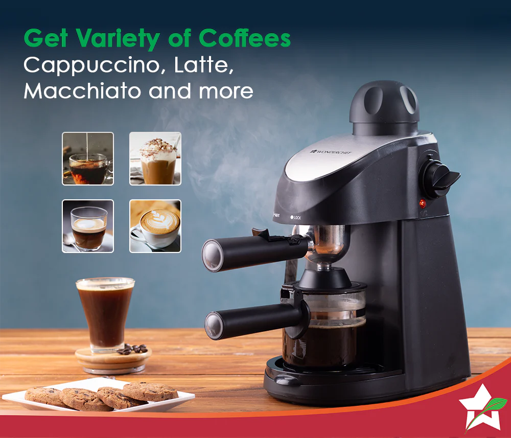 Regenta Espresso Coffee Maker 5-bar | Built in Milk Frother | Make Espressos, Cappuccinos & Lattes at Home | Metal Porta Filter | 2 Years Warranty - Image 5